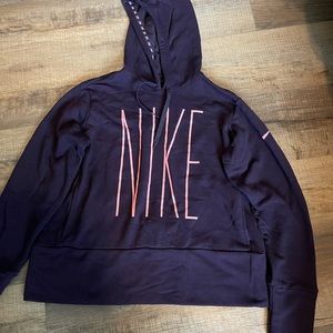 Maroon Nike crop hoodie